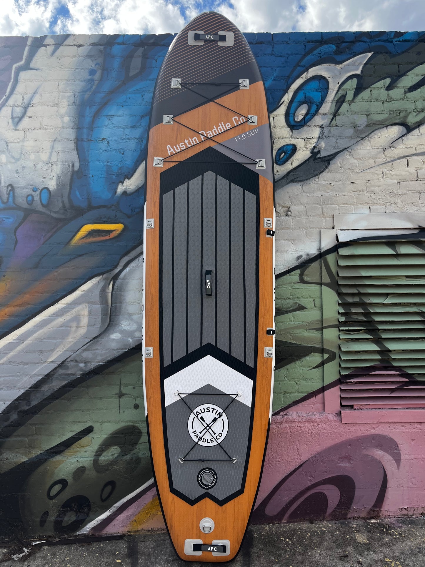 Rustic 11' Inflatable Paddle Board Package