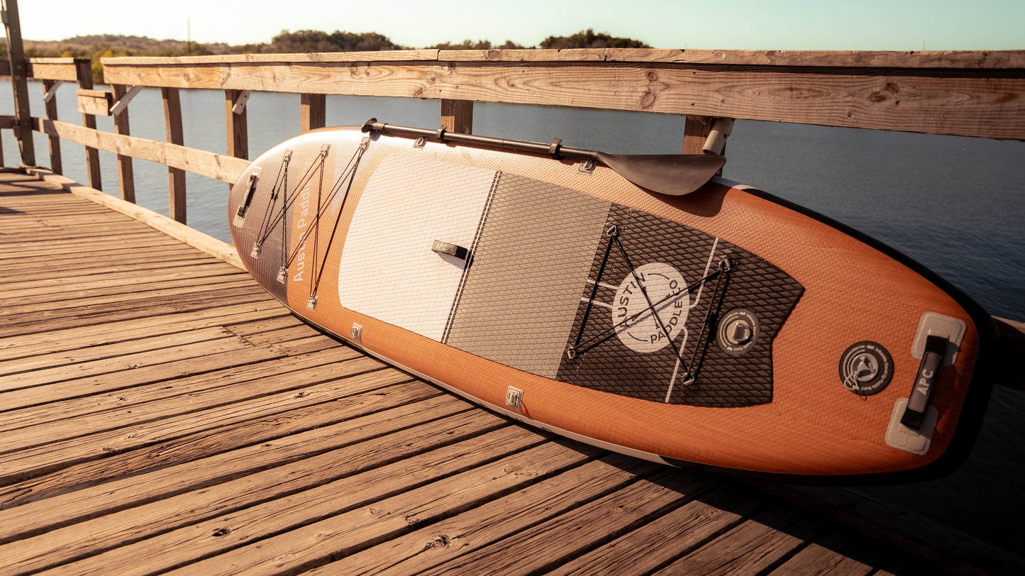 Austin Paddle Co 'The Rustic 2.0' 11ft Inflatable Stand-Up Paddle Board Package