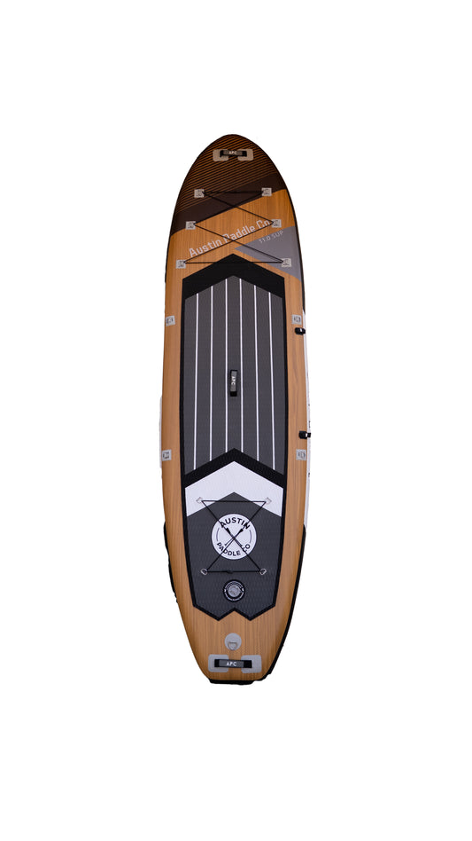 Rustic 11' Inflatable Paddle Board Package