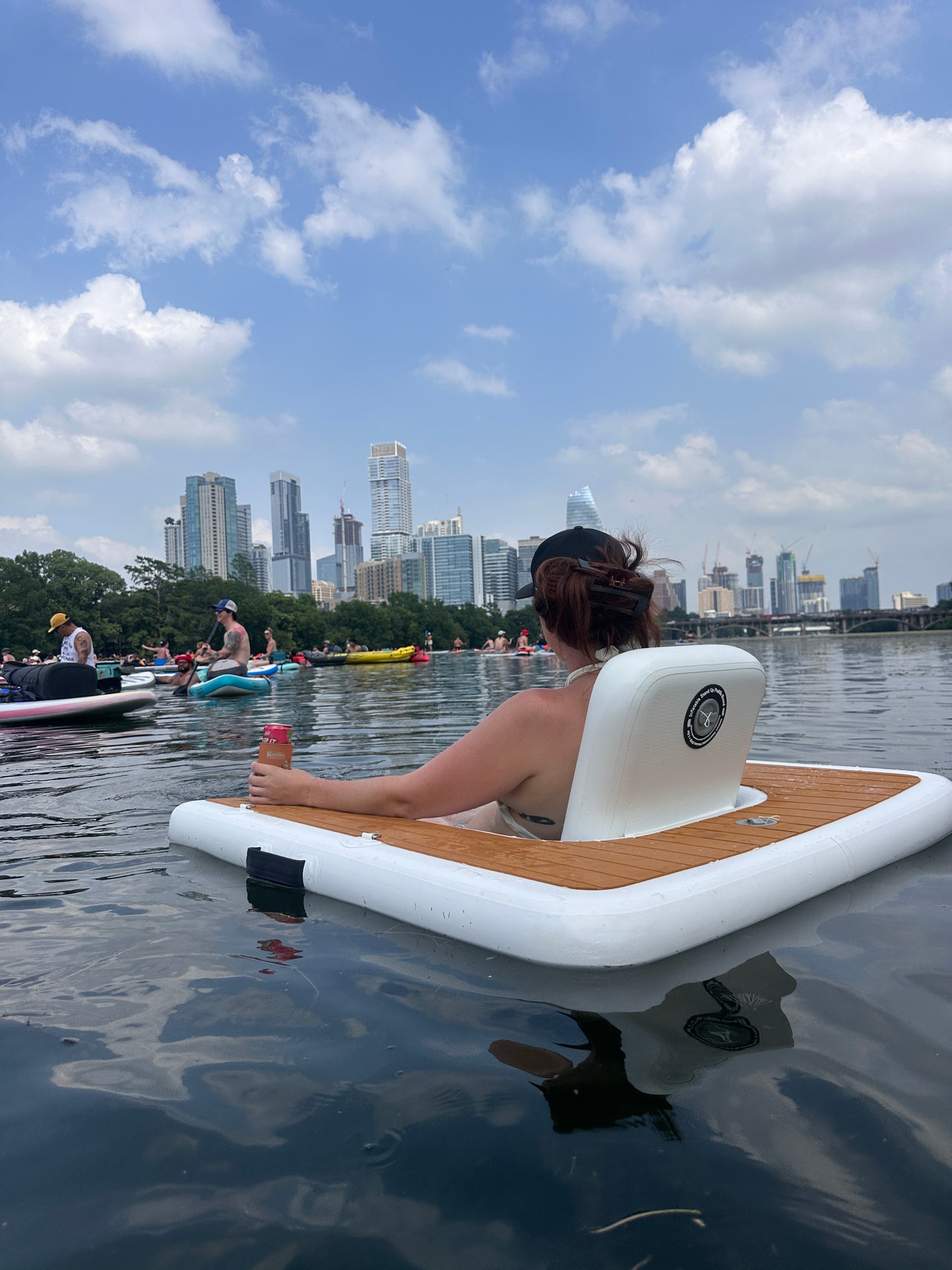 Austin Paddle Co. Chill-Out Inflatable Lounge Chair – Durable PVC, Quick Inflate, Portable